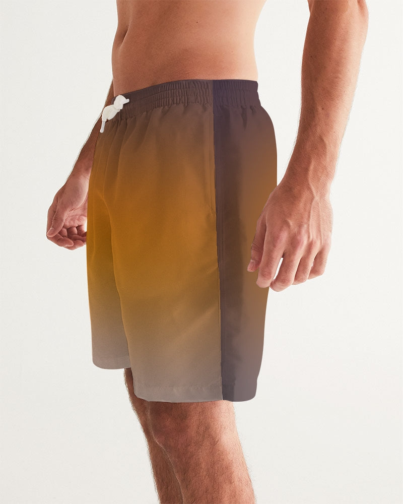 Smokey Orange Men's Swim Trunk-cloth-Digital Rawness