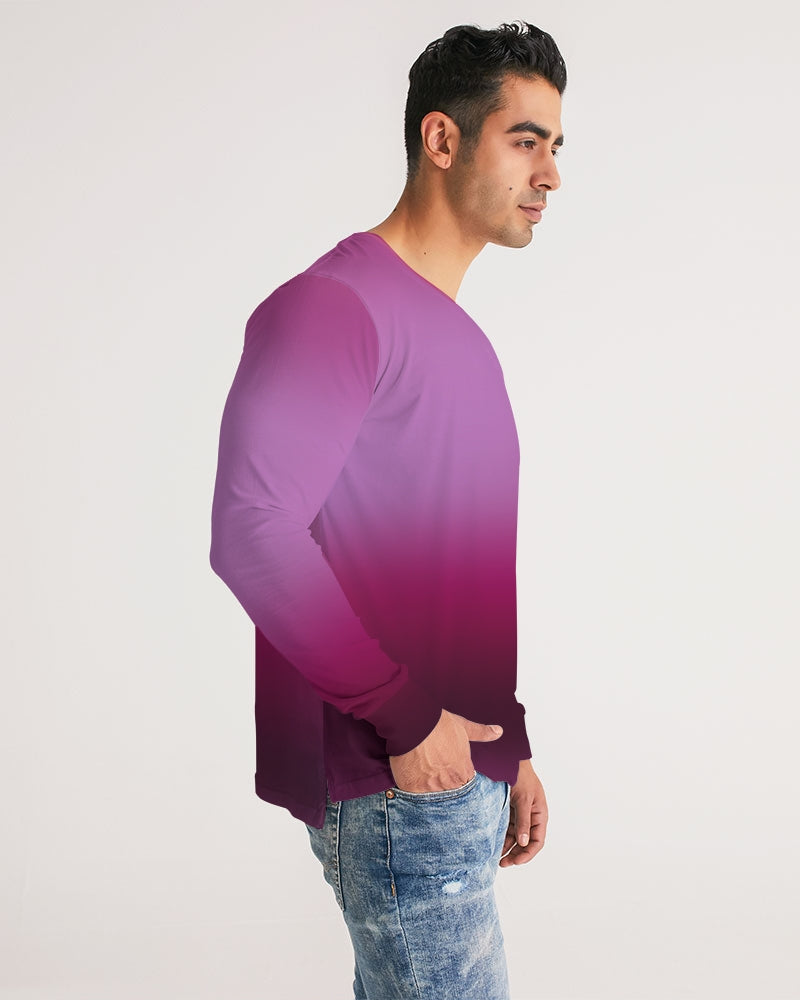 Plum Fade Men's Long Sleeve Shirt-cloth-Digital Rawness