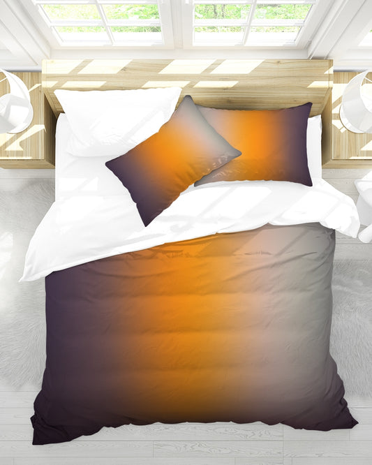 Smokey Orange Queen Duvet Cover Set-home goods-Digital Rawness