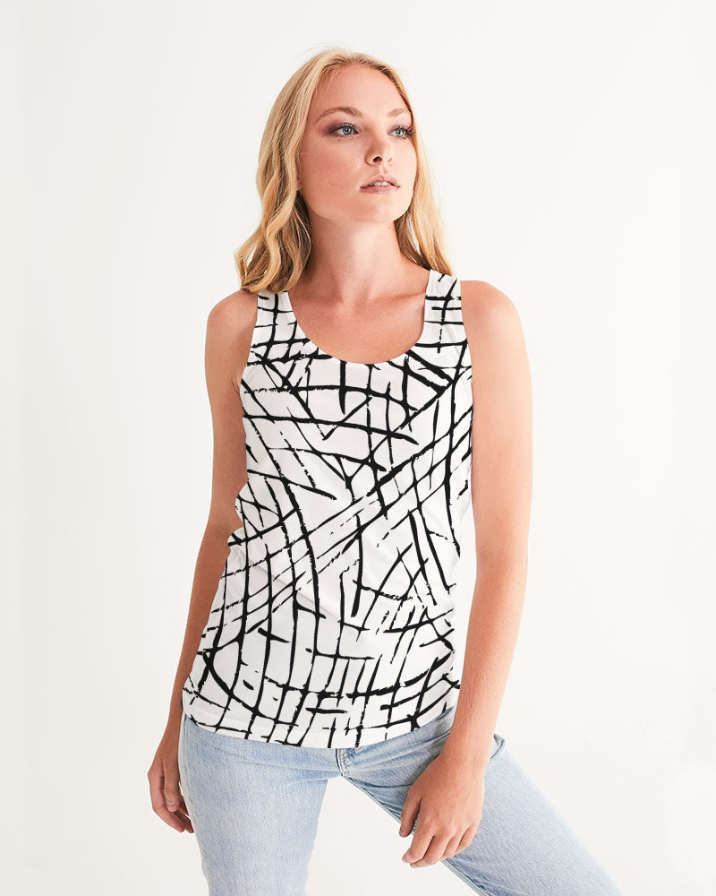 Lines and Pops Women's Tank Top-cloth-Digital Rawness
