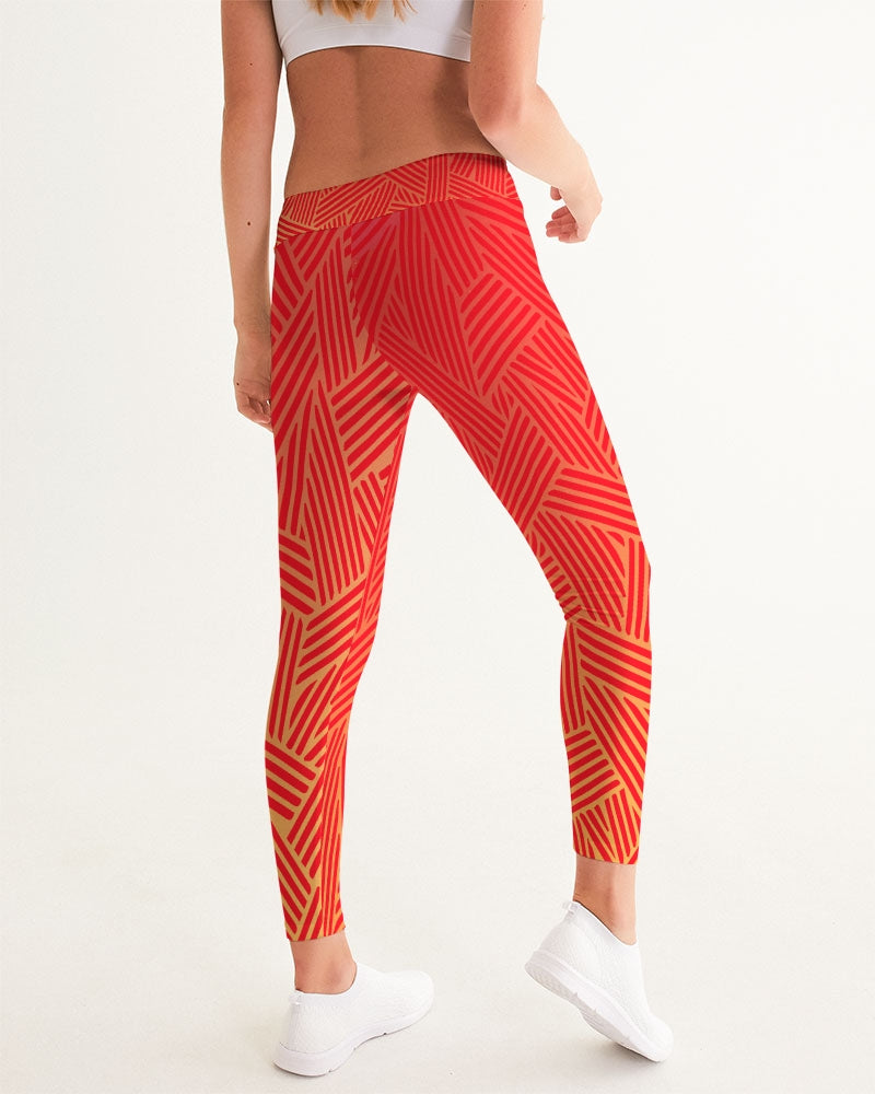 Red Pow Women's Yoga Leggings-cloth-Digital Rawness