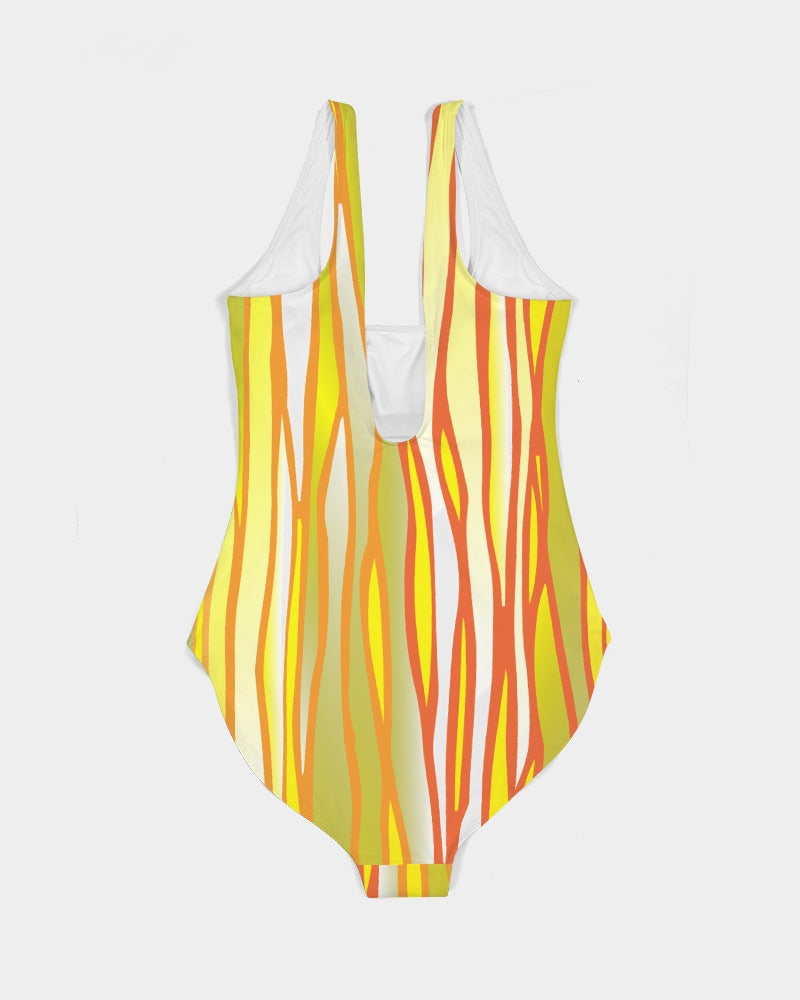 Yellow Rage Women's One-Piece Swimsuit-cloth-Digital Rawness