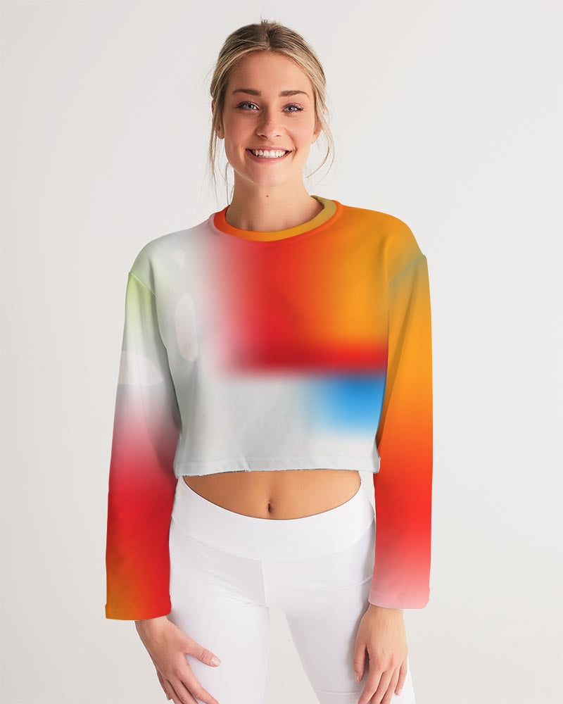 Women's Cropped Sweatshirt - Just A Little - Digital Rawness