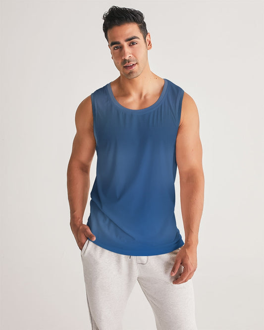 Shaded Blue Men's Tank Shirt-cloth-Digital Rawness