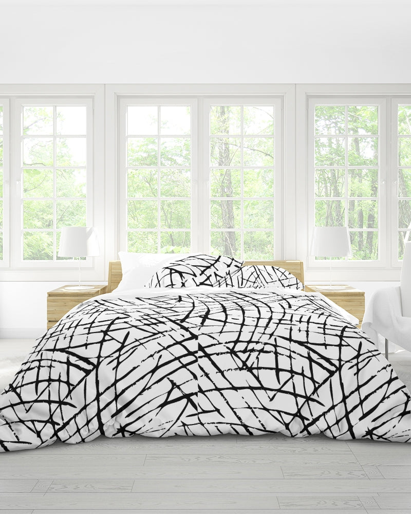 Lines and Pops Queen Duvet Cover Set-home goods-Digital Rawness