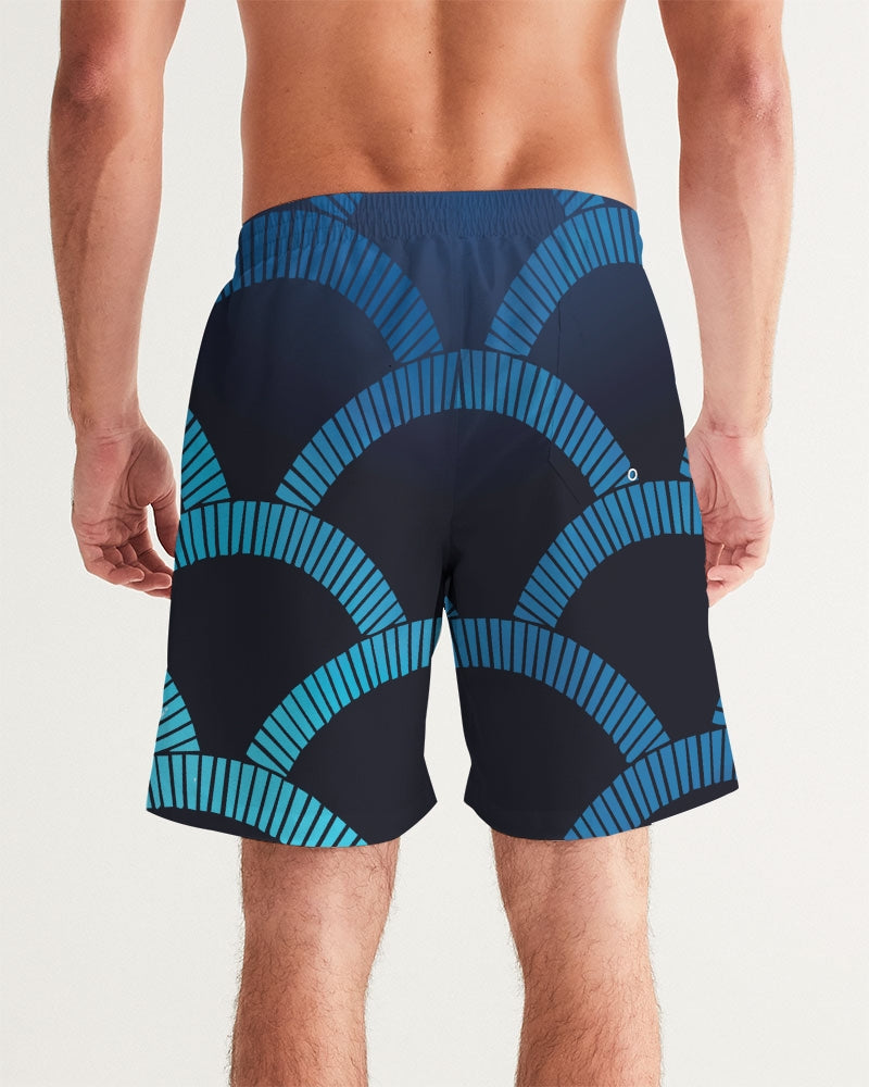 Blue Blues Men's Swim Trunk-cloth-Digital Rawness