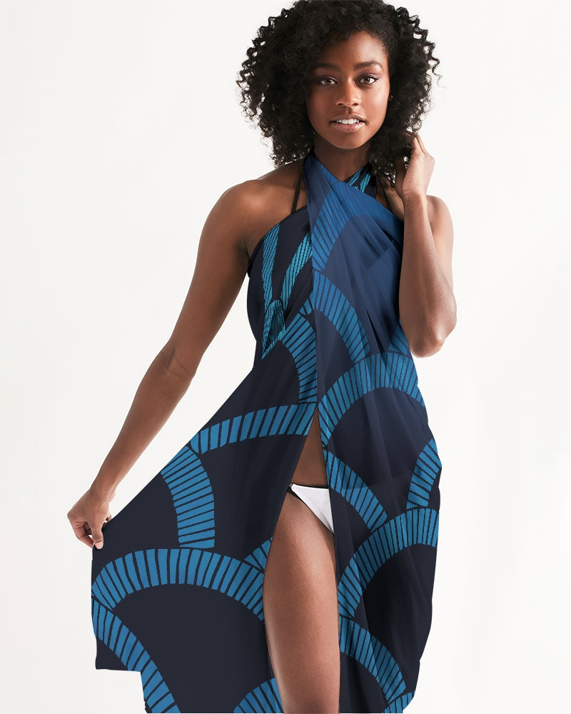 Blue Blues Swim Cover Up-accessories-Digital Rawness