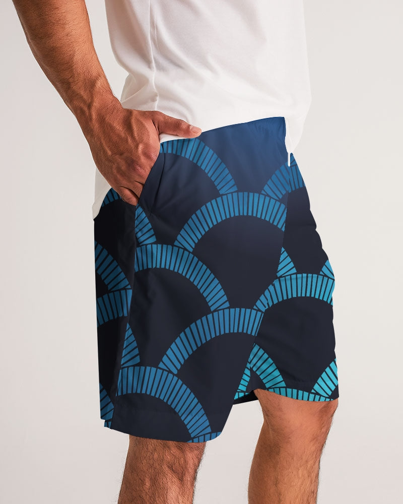Blue Blues Men's Jogger Shorts-cloth-Digital Rawness