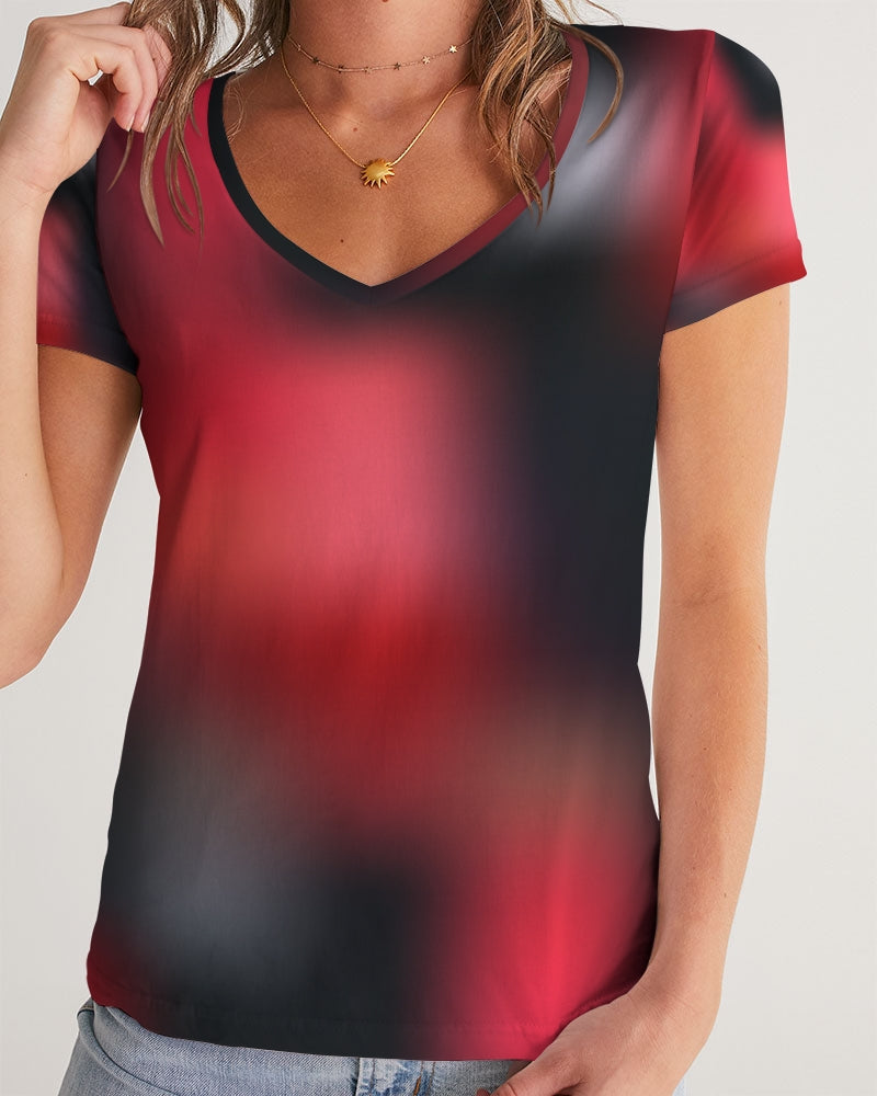 Cherry Bomb Women's V Neck Shirt-cloth-Digital Rawness