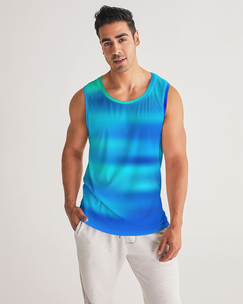 Ocean Shore Blues Men's Tank-cloth-Digital Rawness