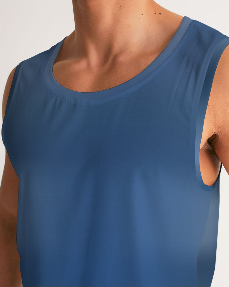 Blue Men's Tank Shirt-cloth-Digital Rawness