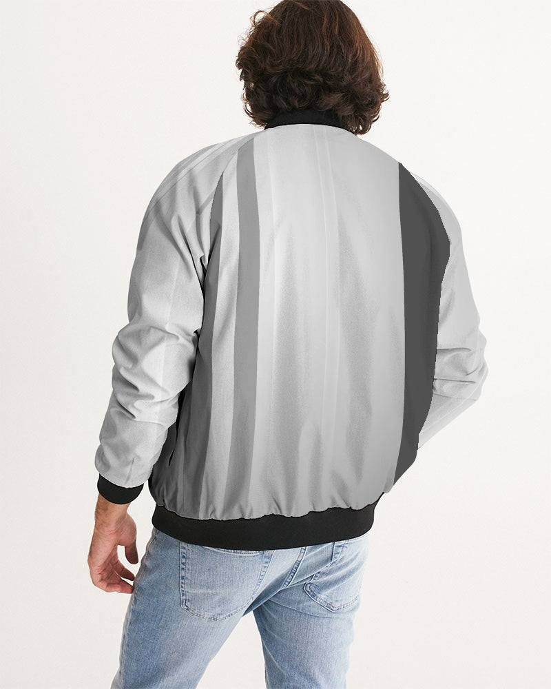 Gray Lines Men's Bomber Jacket-cloth-Digital Rawness