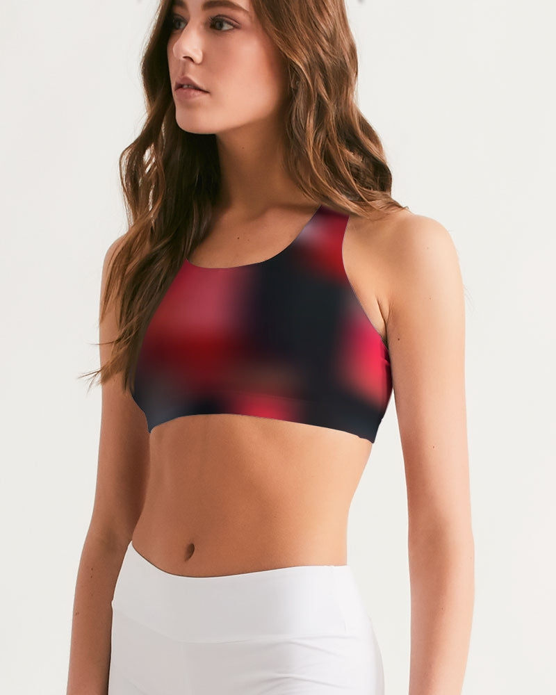 Cherry Bomb Women's Seamless Sports Bra-cloth-Digital Rawness