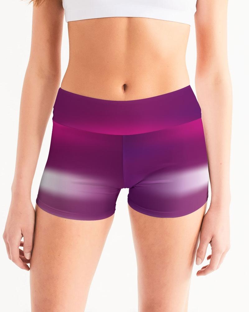 Purple RaVe Women's Mid-Rise Fitness Short Leggings-cloth-Digital Rawness