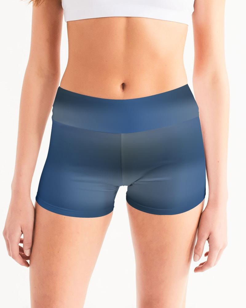 Shaded Blue Women's Fitness Short Leggings-cloth-Digital Rawness