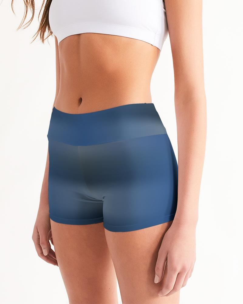 Shaded Blue Women's Fitness Short Leggings-cloth-Digital Rawness