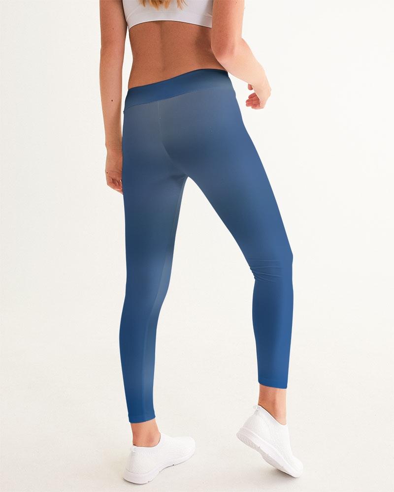 Shaded Blue Women's Fitness Leggings-cloth-Digital Rawness