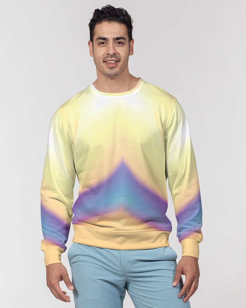 Beam of Light Men's Classic French Terry Crewneck Pullover-cloth-Digital Rawness