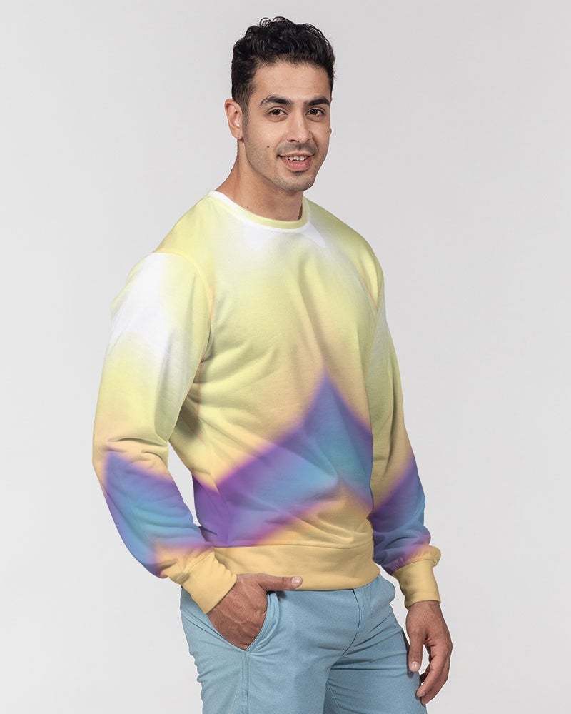 Beam of Light Men's Classic French Terry Crewneck Pullover-cloth-Digital Rawness