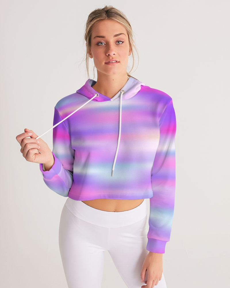 Pretty Punch Women's Cropped Hoodie - Digital Rawness