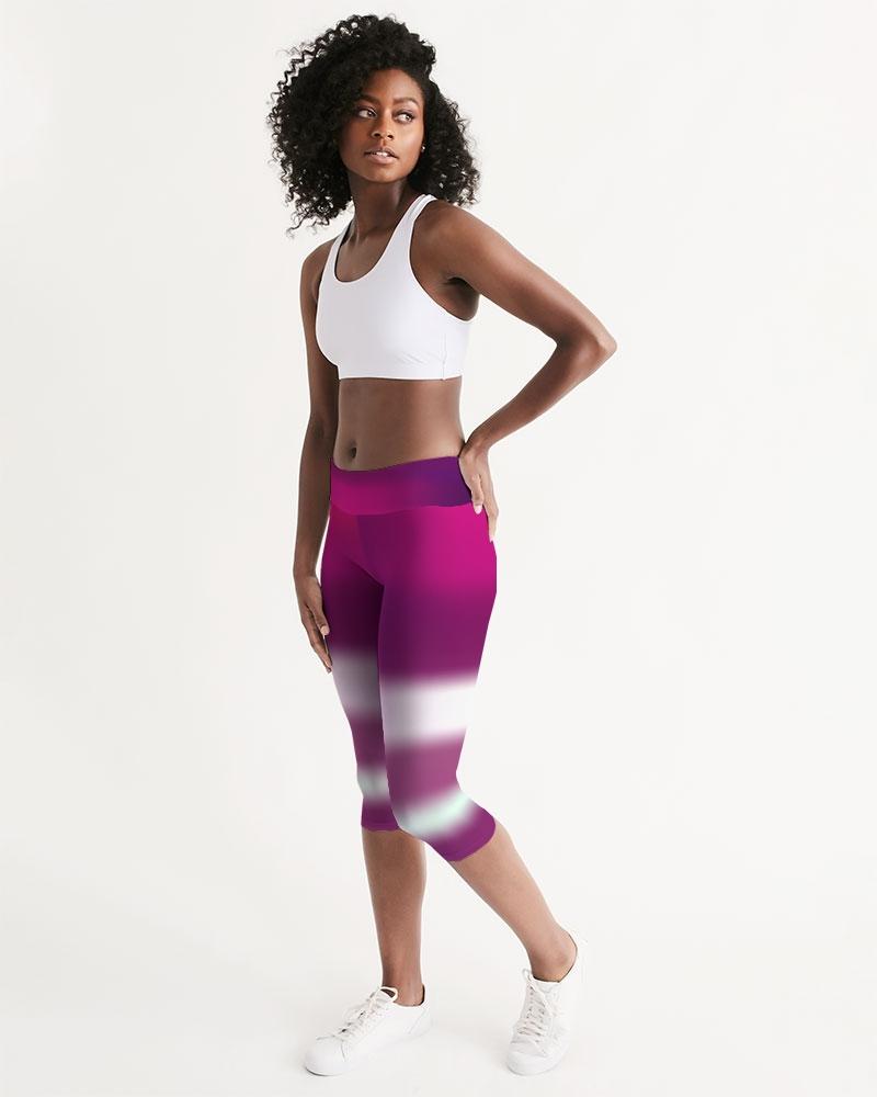 Capri Women's Leggings - Purple RaVe Design - Digital Rawness