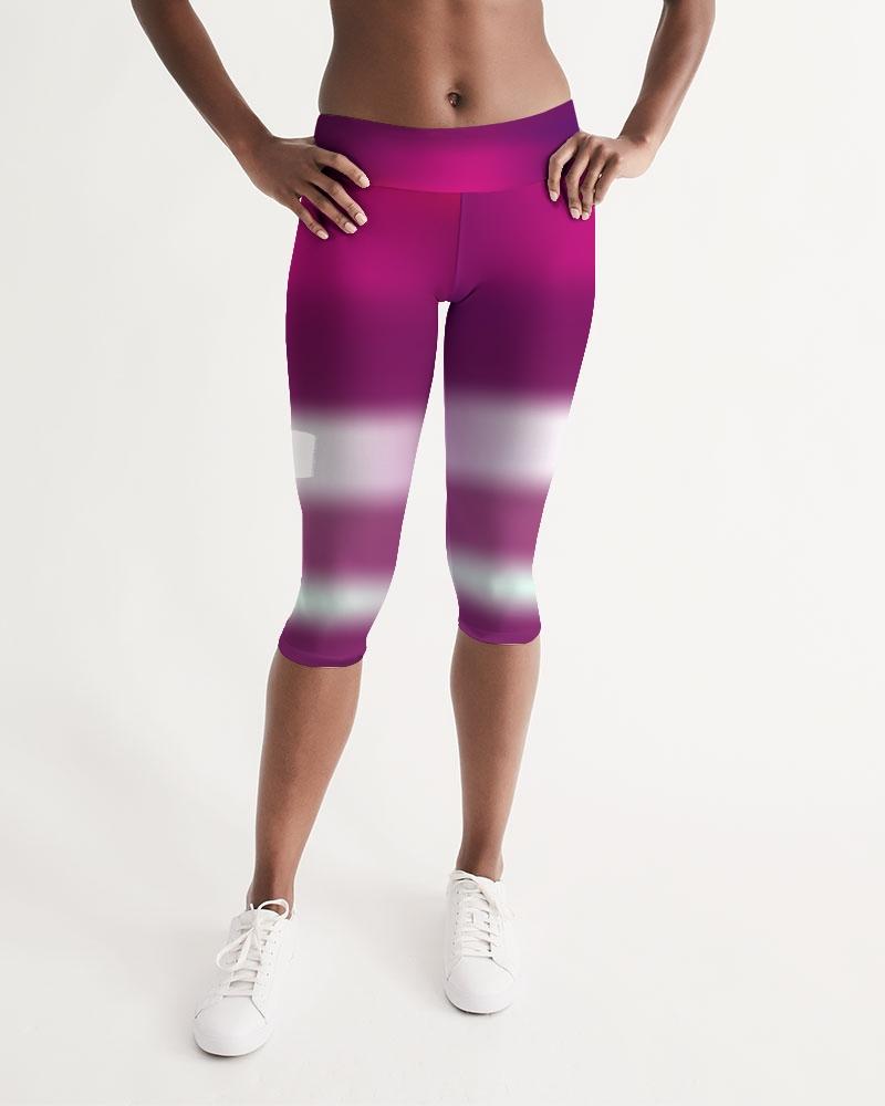 Purple Plum Capri Stretchy Yoga Pants - Women's Small