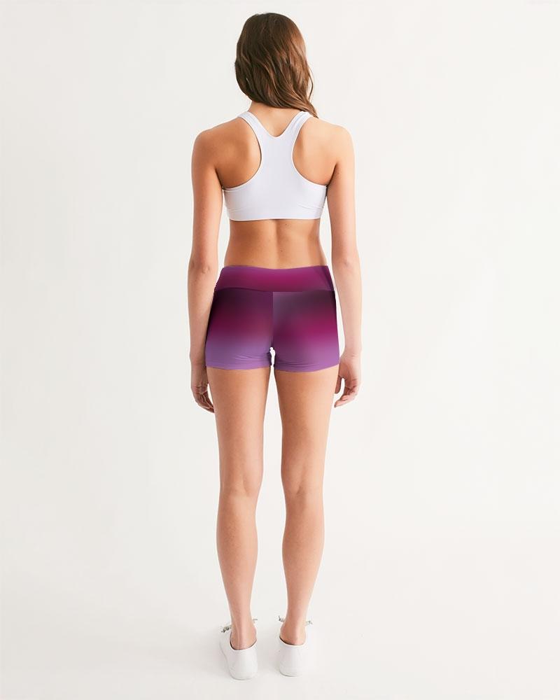 Plum Fade Women's Yoga Short Leggings-cloth-Digital Rawness