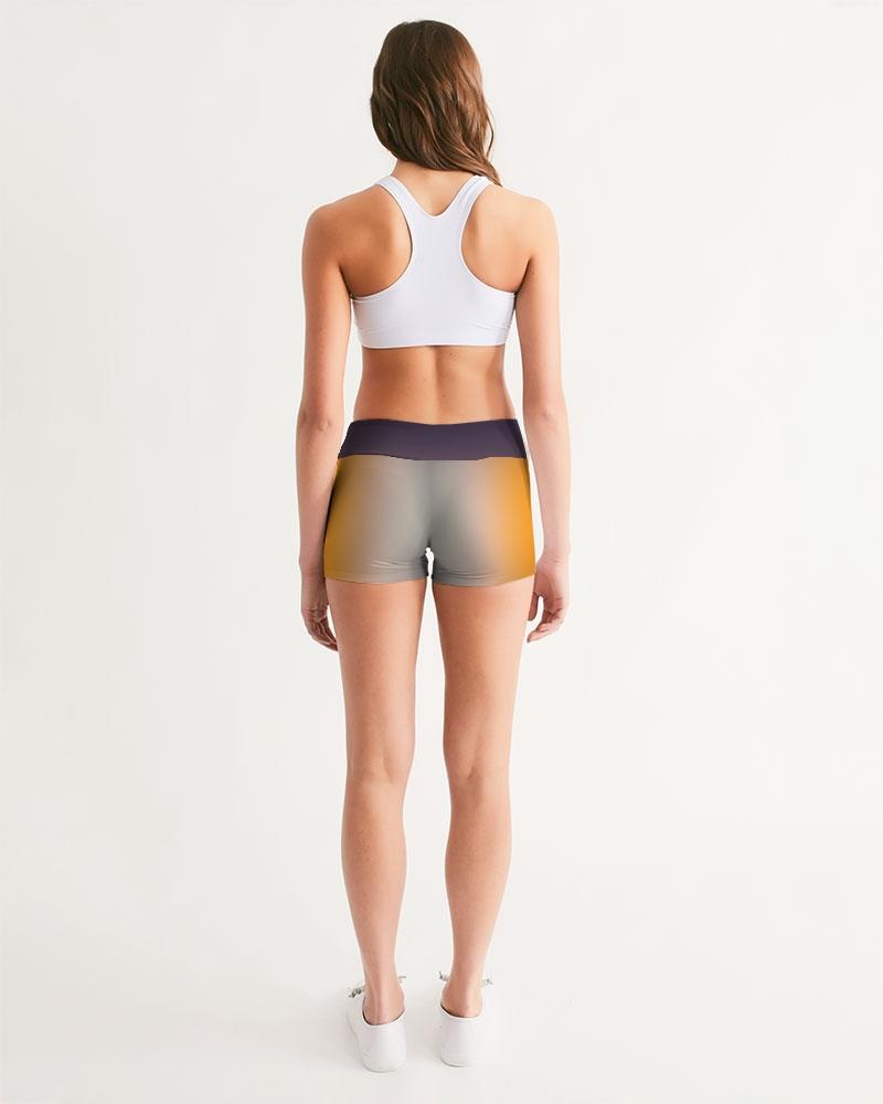 Smokey Orange Women's Short Fitness Leggings-cloth-Digital Rawness