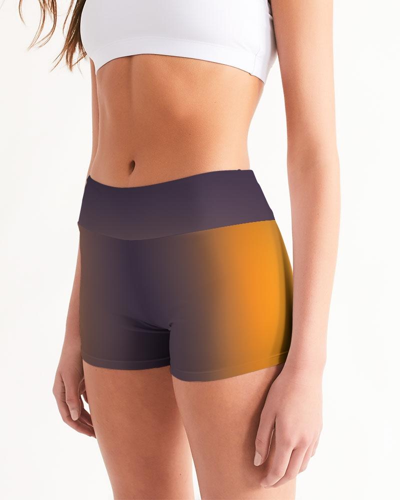 Smokey Orange Women's Short Fitness Leggings-cloth-Digital Rawness