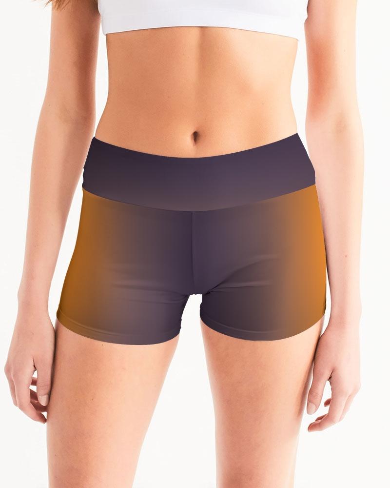 Smokey Orange Women's Short Fitness Leggings-cloth-Digital Rawness