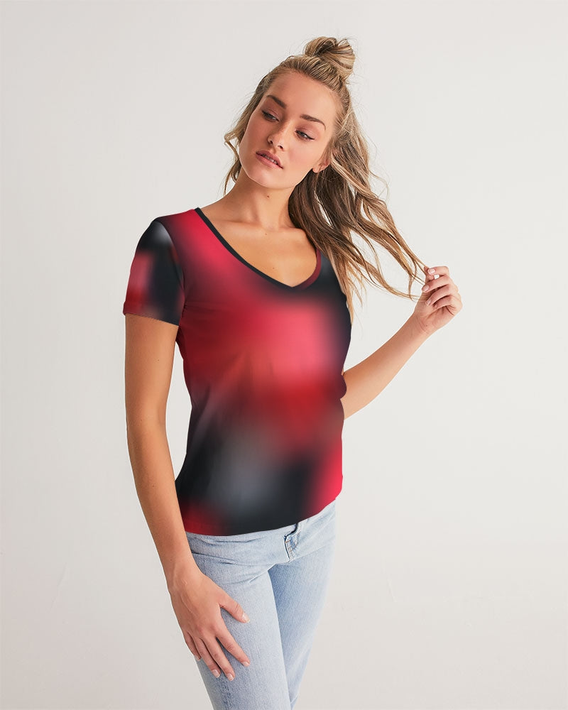 Cherry Bomb Women's V Neck Shirt-cloth-Digital Rawness