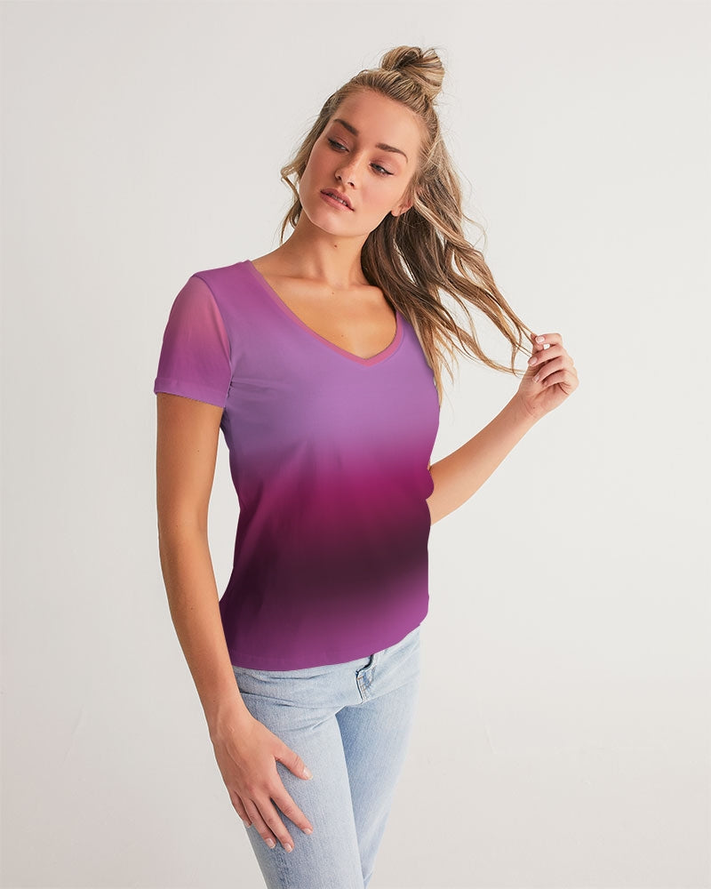 Palm Women's V Neck Shirt-cloth-Digital Rawness