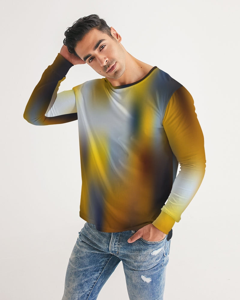yellow Men's Long Sleeve Shirt-cloth-Digital Rawness