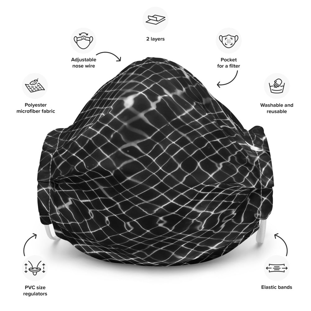 Black Cloth Face Mask - Digital Rawness