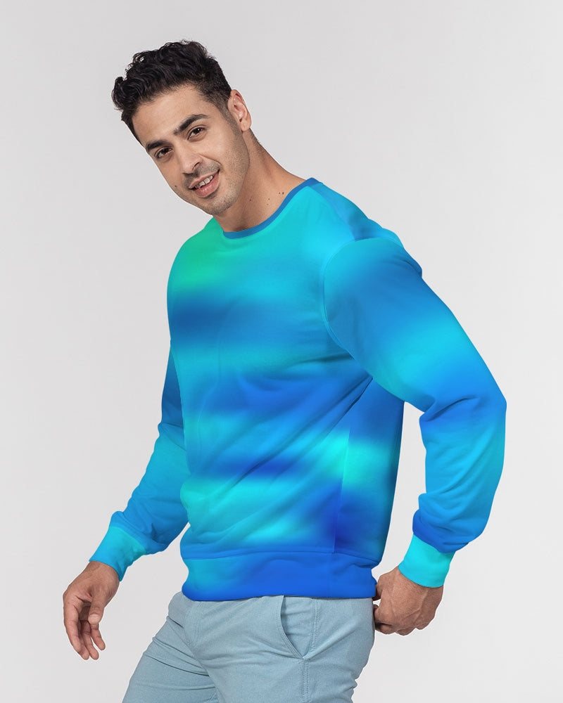 Ocean Shore Blues Men's Sweater-cloth-Digital Rawness