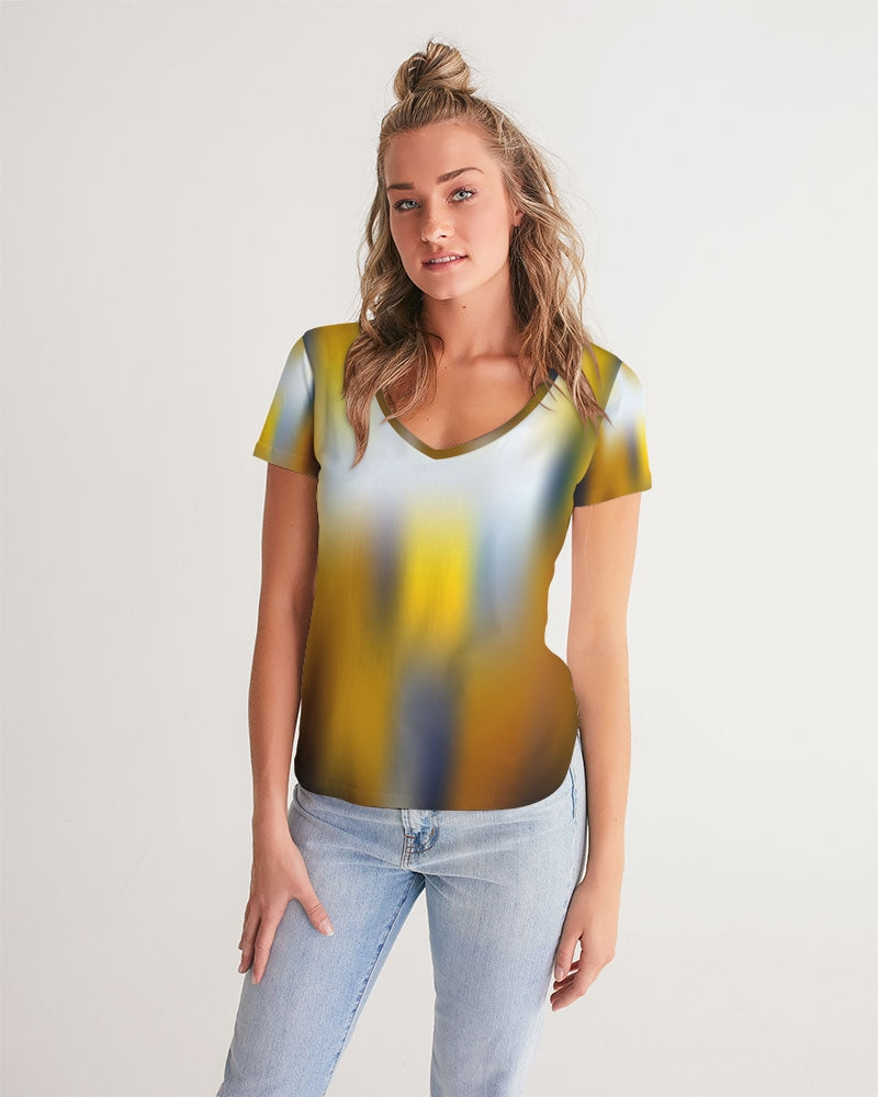 Sun Dust Women's V Neck Shirt-cloth-Digital Rawness
