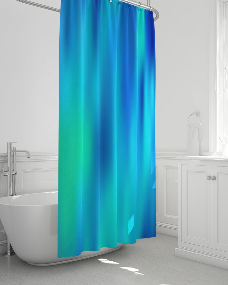 Ocean Shore Blues Shower Curtain 72"x72"-home goods-Digital Rawness
