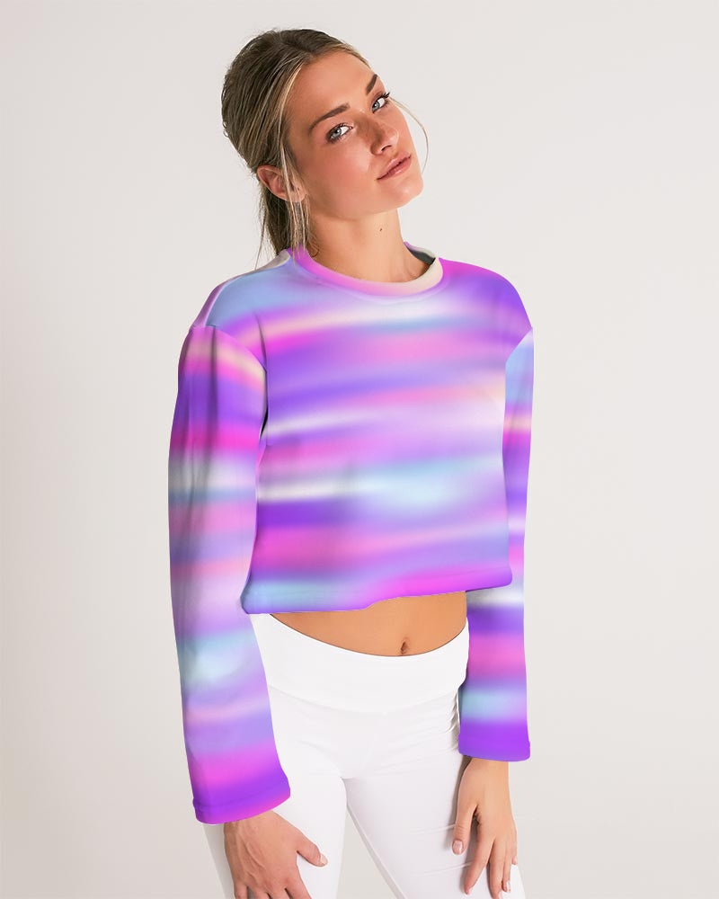 Pretty Punch Women's Cropped Sweatshirt-cloth-Digital Rawness