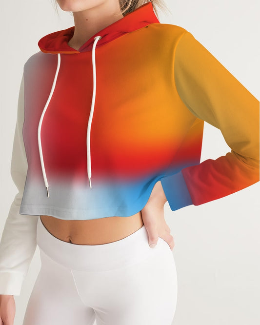 Women's Cropped Hoodie - Just A Little - Digital Rawness