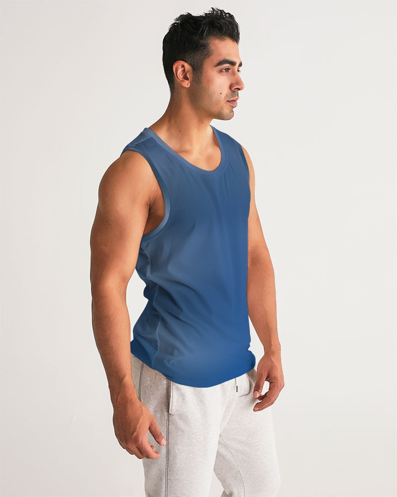 Shaded Blue Men's Tank Shirt-Digital Rawness