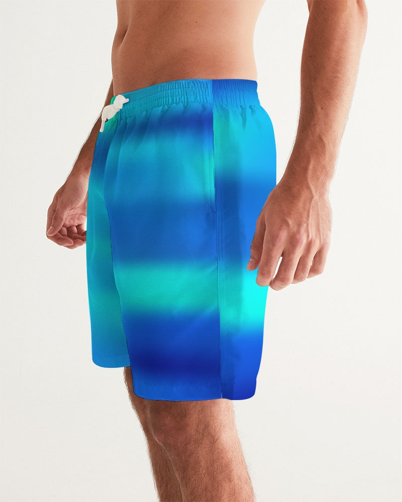 Ocean Shore Blues Men's Swim Trunk-cloth-Digital Rawness