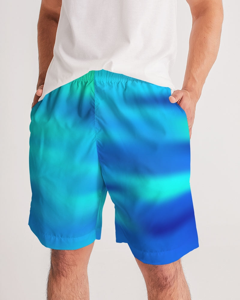 Ocean Shore Blues Men's Jogger Shorts-cloth-Digital Rawness
