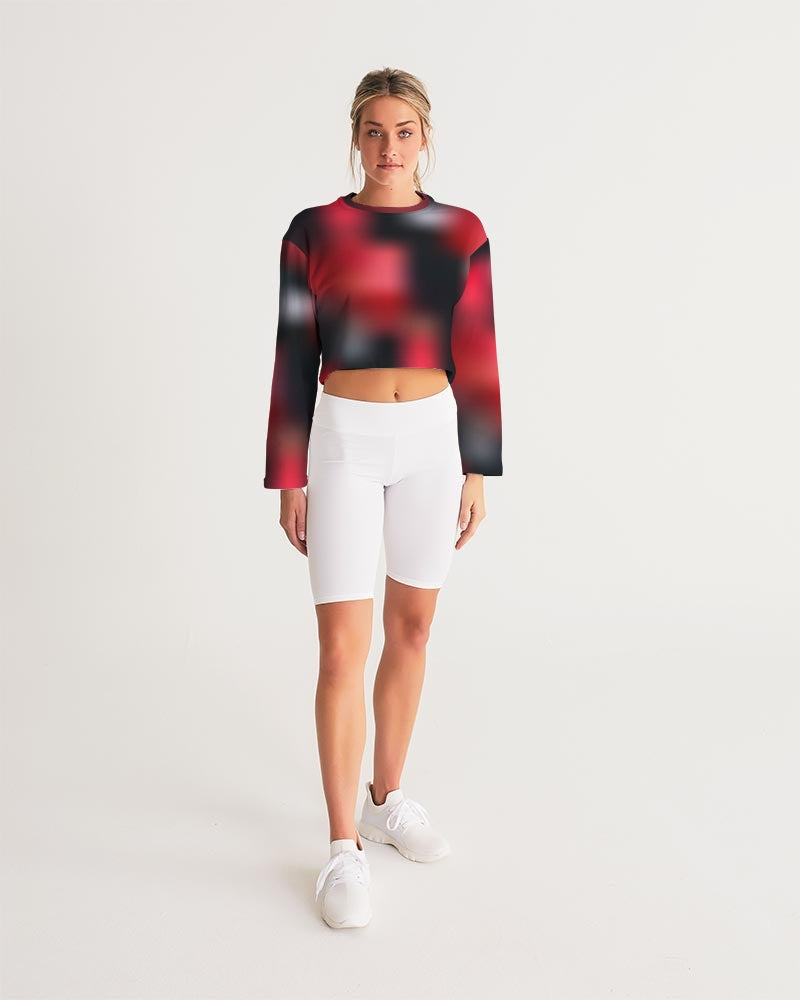 Cherry Bomb Women's Cropped Sweatshirt-Digital Rawness