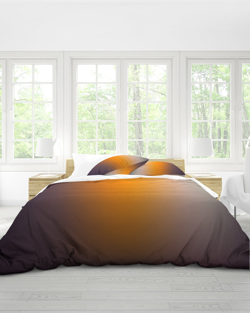 Smokey Orange Queen Duvet Cover Set-home goods-Digital Rawness