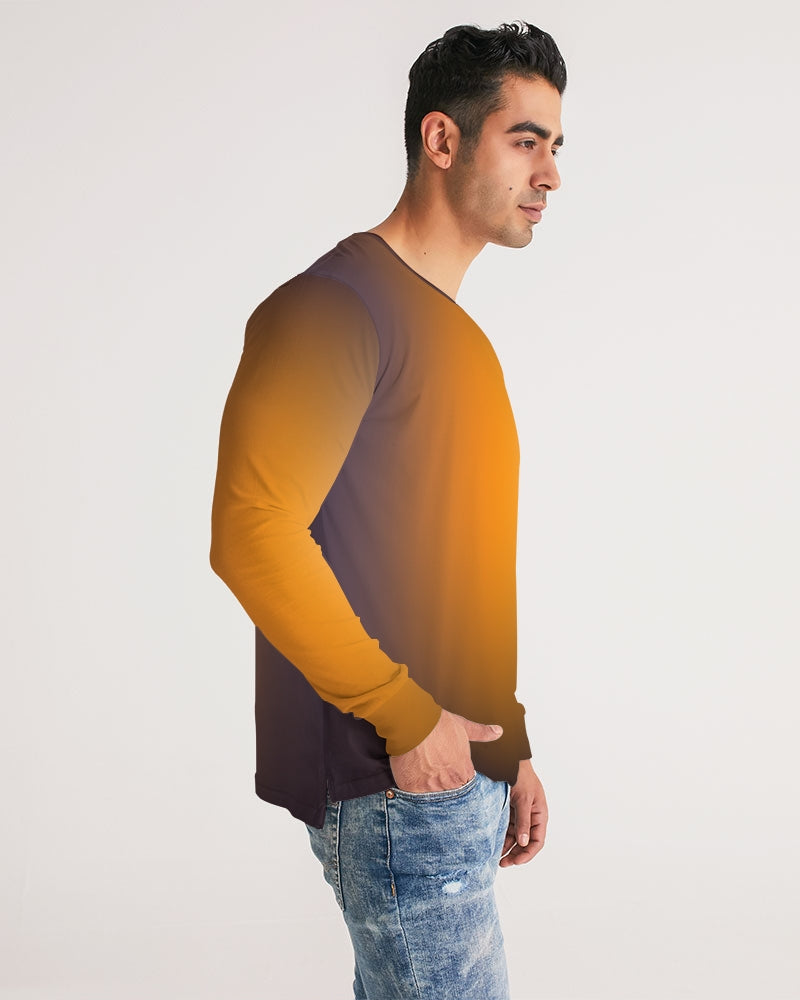 Smokey Orange Men's Long Sleeve Shirt-cloth-Digital Rawness