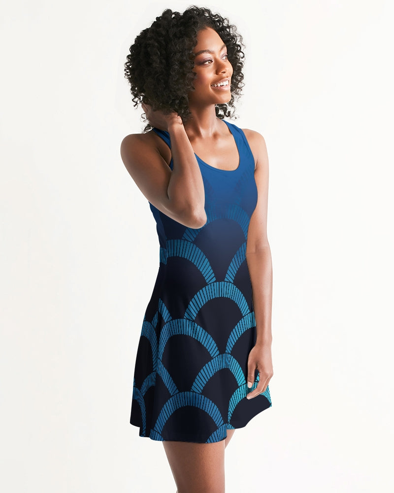 Blue Blues Women's Racerback Dress-cloth-Digital Rawness