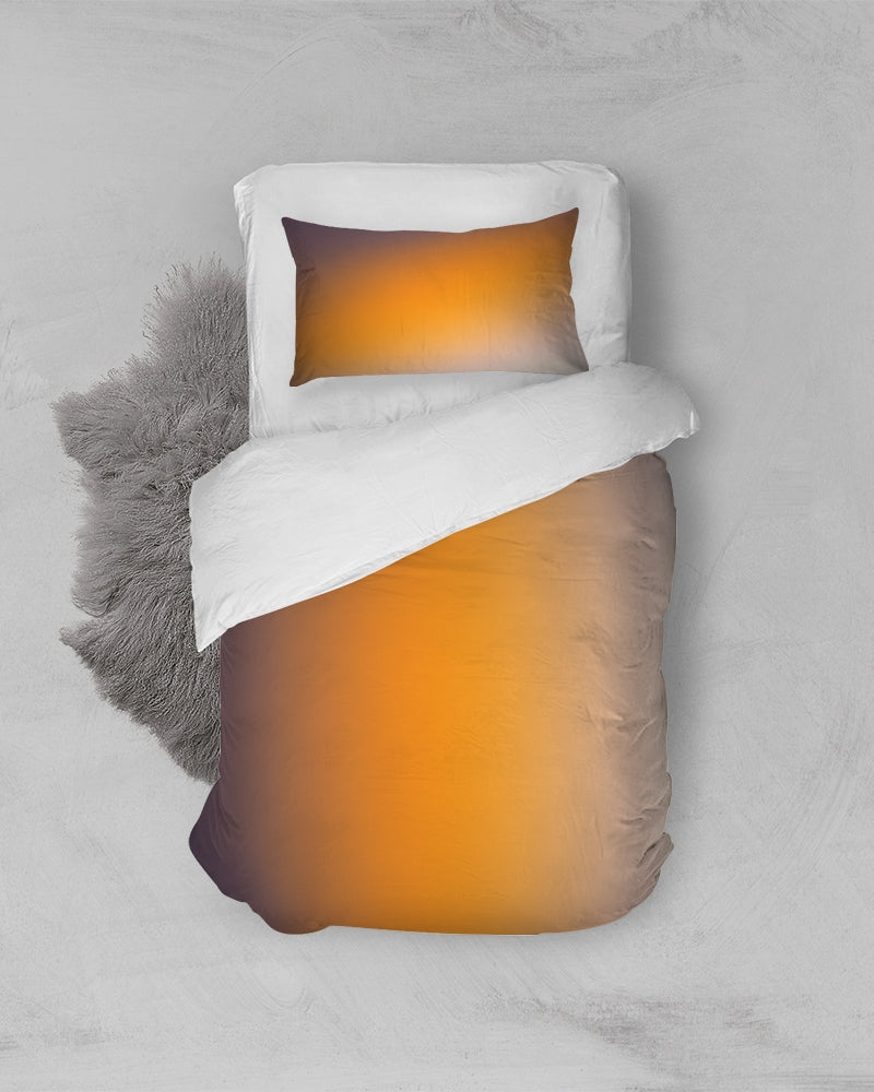 Smokey Orange Twin Duvet Cover Set-home goods-Digital Rawness