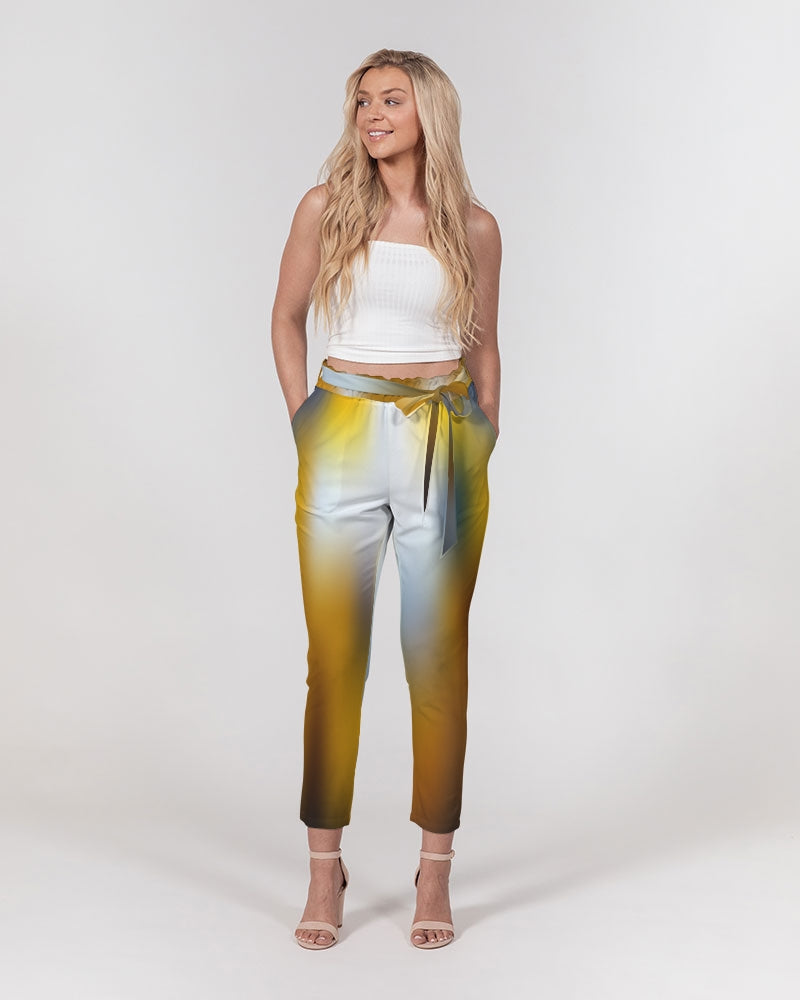 Sun Dust Women's Belted Tapered Pants-cloth-Digital Rawness
