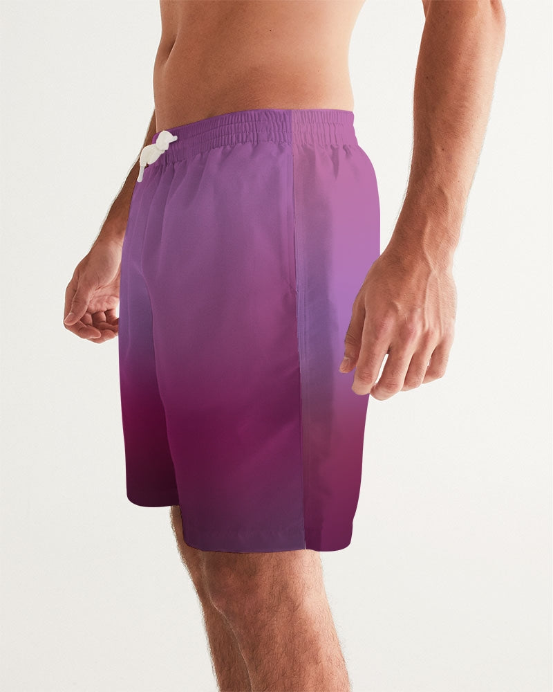 Plum Fade Men's Swim Trunk-cloth-Digital Rawness