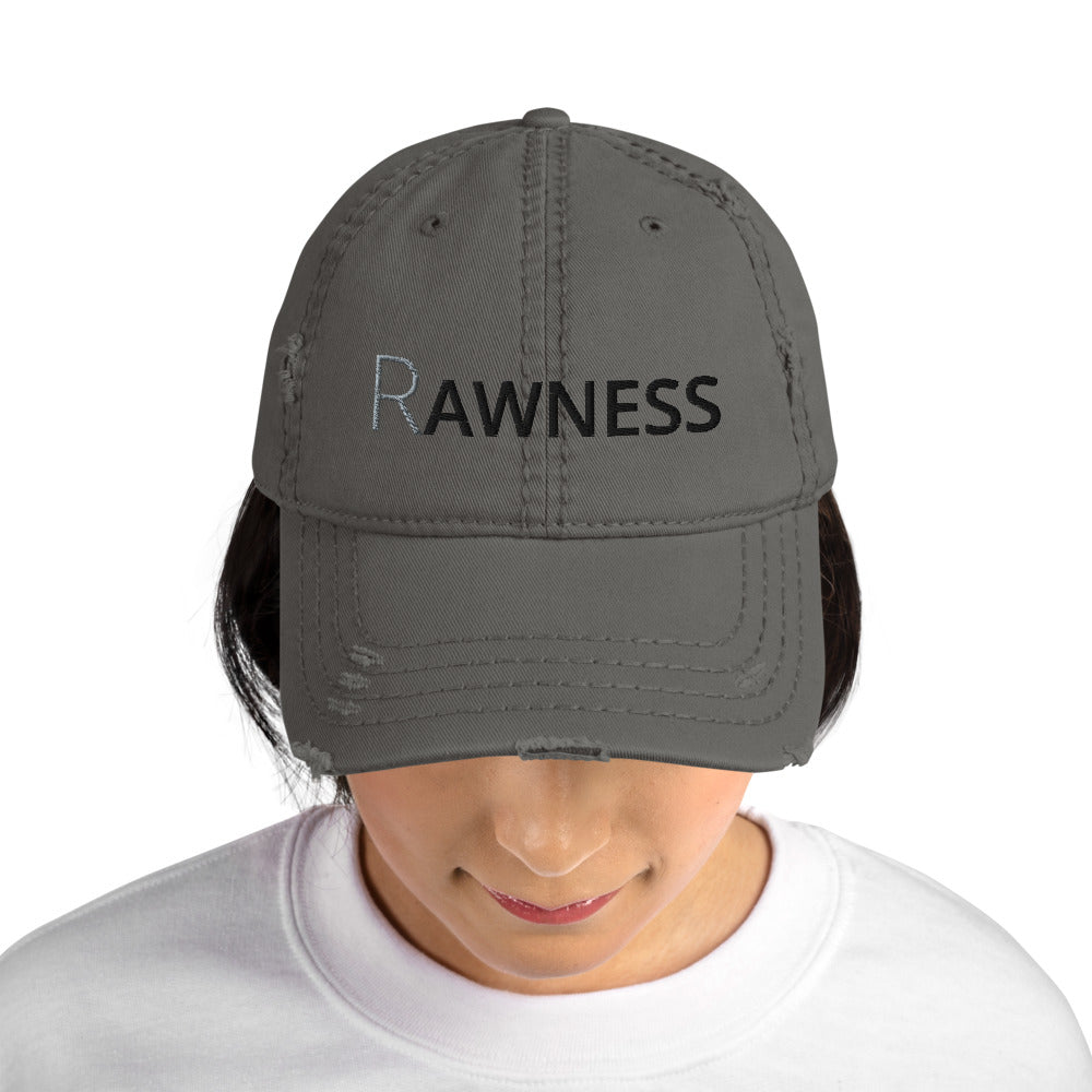 Model wearing Digital Rawness Distressed Dad Hat